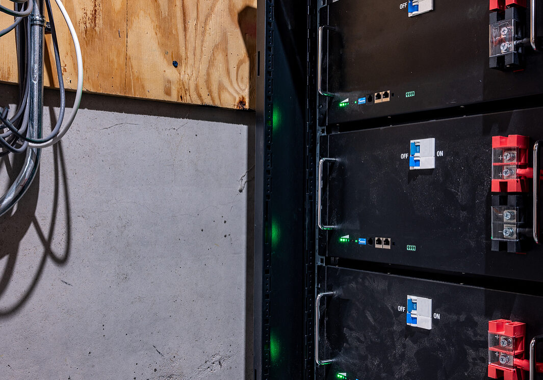 Bank Of Electric Batteries In A Residential House Used For Backu BATTERY BACKUP SYSTEMS